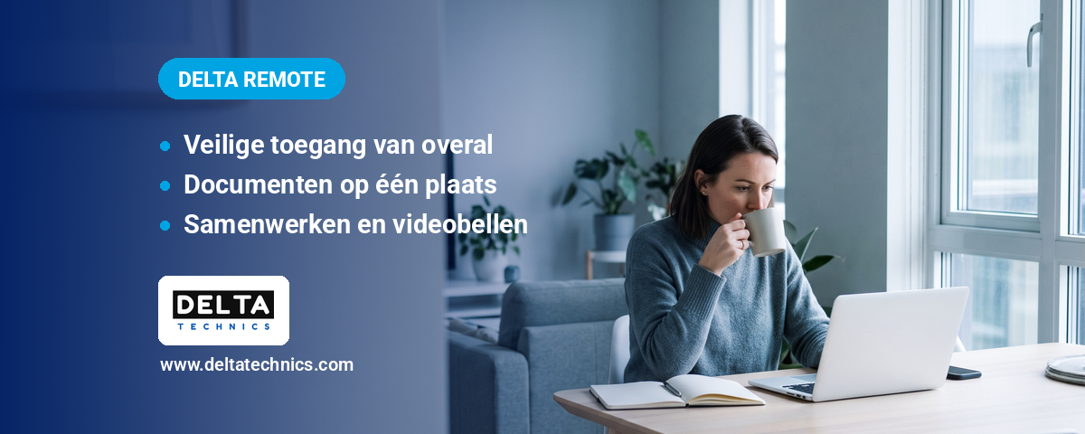 Veilig thuiswerken voor een KMO in Limburg: medewerker werkt van thuis aan een laptop